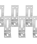 Heavy Duty Stainless Steel Adjustable L Shaped Brackets With Slotted Holes For Chairs And Tables, 6 Pack of right angle corner braces
