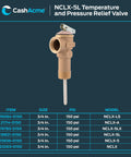 3/4 inch water heater relief valve NCLX-5L by Cash Acme
