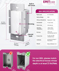 Dimmer Light Switch And LED Driver, 96W 24V Dimmable, 2-In-1 Power Control, 2-Pack, Space-Saving Junction Box Friendly, Compact Gloss White Finish, No Separate Power Supply Needed, Easy Install with built-in LED driver