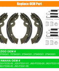 Brake Shoes Spring Kit For Golf Cart EZGO TXT Medalist 1997 To 2008 And Yamaha G14 G16 G19 G20 Models includes shoes and springs