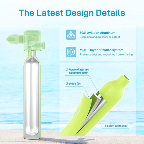 0.5L Mini Scuba Tank DOT Certified Backup Air Pony Bottle For Underwater Shooting And Emergency Rescue Operations Reusable Lung Tank