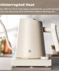 Electric Gooseneck Kettle With Precision Temperature Control 1200W Fast Boil 0.8L Stainless Steel BPA Free Ideal For Pour Over Coffee and Tea Adjustable 104 To 212 Fahrenheit Keeps Your Brew At The Right Temp