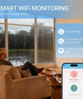 Smart WiFi Sump Pump Alarm With Real Time App Alerts, Indoor Outdoor Water Level Monitor, IP67 Waterproof, 110dB Alarm And LED Indicator, GeniLife App Notifications, Ideal For Basements And Septic Sump Systems, app screen shown