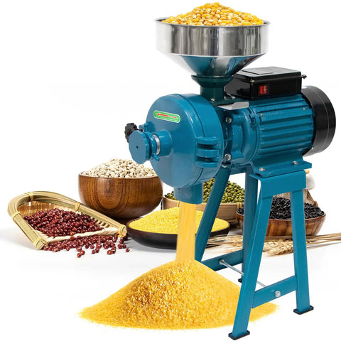 Beast Electric Grain Mill Grinder For Wet And Dry Cereals 3000W 110V Commercial Grade Grain Machine in use with corn milling