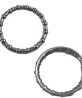 4 Pack Bike Ball Bearing Retainer Replacement 5/32 Inch X 16 Ball Bearings For Crank And Rear Wheel, steel rings close-up