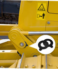Heavy Duty Round Rubber Washers For Excavator Boom Bushing Replacement Heavy Duty Shock Pads, shown near excavator linkage.