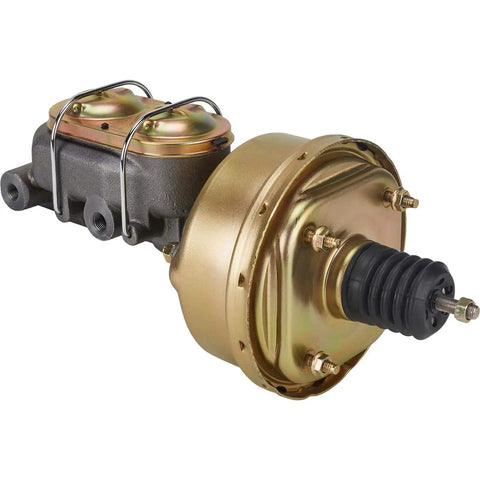 Slick 7 Inch Brake Booster Master Cylinder Combo With 1 Inch Bore Offers Universal Drop In Fitment, sturdy steel construction.