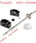 250mm SFU1605 Ballscrew Set With BK12 And BF12 And DSG16H Nut Housing For DIY CNC Router, High Stiffness, Precise Positioning