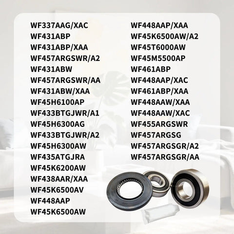 Top Tier Washer Seal Bearing Kit Knockout Durability Heavy Duty Tub Bearings for front load washers, featuring steel and rubber materials.