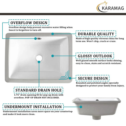 Hit 16 Inch Undermount Bathroom Sink Small Rectangle White Ceramic Undercounter Vanity Basin With Overflow Drain Dead Simple Install Top Shelf Clean Look Essential Home Reno Upgrade