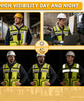 Top Shelf Hi Vis Safety Vest Equipped With Authentic 3M Reflective Strips For Road Crews And Night Shift Grinds breathable mesh, day and night use.