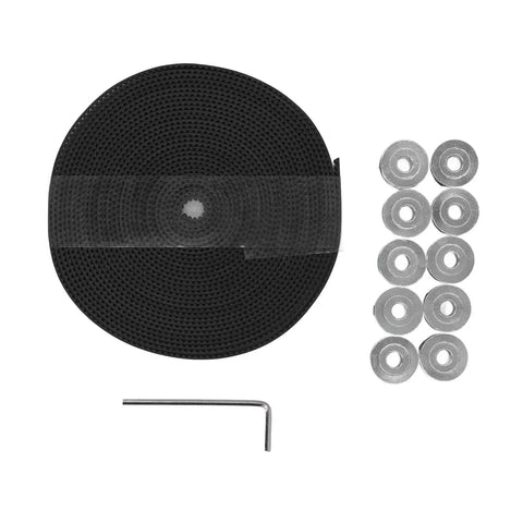 20 Tooth Timing Pulley Aluminum Alloy Sync Wheel Kit With 6mm Rubber Belt For Stable Power Transfer In CNC Machines And 3D Printer Setups Perfect For Hella Smooth Operation, black belt with metal pulleys