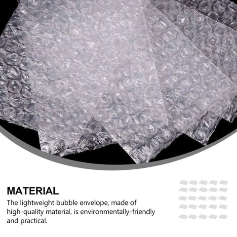 Close-up of 200 Pack Padded Bubble Mailers 10x15cm Double Sided Bubble Envelopes Shockproof Waterproof Packing Bags material