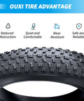 20x4.0 Fat Tire Tube And Folding MTB Tire Puncture Resistant Inner Tube For Mountain Bikes And E Bikes with tread design.