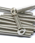 Ten Pack 5/16-18 By 2-1/2 Inch Stainless Steel 304 Hex Socket Flat Head Cap Screws Bolts For Furniture Bright Finish Includes Hex Key Spanner Ideal For DIY Projects.