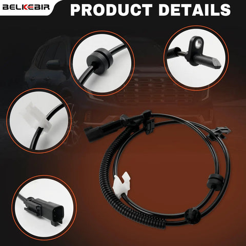 Direct Swap Pair Of Rear Abs Wheel Speed Sensors Left And Right Compatible With Chevy Traverse Buick Enclave Gmc Acadia 2009 To 2017, showing detail of connectors and wiring.