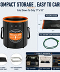 Heavy Duty Outboard Motor Flushing Bag With Reinforced Heat Sealed Seams And Built In Freshwater Flush System, compact storage and portable design.