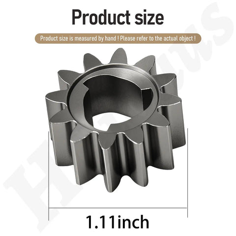 1.11-inch gear from 12 Teeth Drive Gear Kit For Lawn Mower Replacement With Keys, Springs, And Clips, Durable 42661-VE2-800