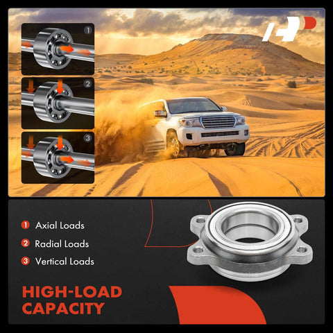 2 Pack Wheel Bearing Kit For Audi A4 A5 A6 Q5 S4 S5 S6 S7 S8 Quattro Allroad Models, showcasing high-load capacity and smooth operation.