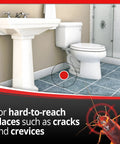 Heavy Duty Roach Killer Bait Traps Designed To Wipe Out Small Roach Nests Fast And Gut The Colony From The Inside While Shielding Your House For 12 Months With Residual Action That Kicks Creepy Crawlers To The Curb And Includes 18 Count Pack in bathroom near sink and toilet.