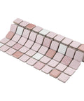 Crystalline Pink Dope 12x12 Porcelain Tile Mesh Mounted Mosaic with mixed texture for floor and wall, Grade 1 porcelain tile