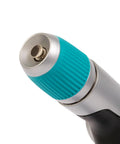Close-up of Medium Duty Thumb Control Garden Hose Nozzle With Adjustable Spray Pattern showing ergonomic design and easy grip handle.