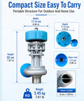 1000W Micro Hydroelectric Generator Aluminum Alloy Water Turbine with dimensions and weight details