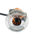 Front view of 5.5 Amp Corded Compact Power Trim Router With Micro Adjust Dial R24012 Renewed LED Light Quick Release Lever Base