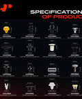 Top Shelf 310 Piece Retainer Clip Assortment For Hyundai Accent 2012-2017 specifications showing various fastener sizes and types.