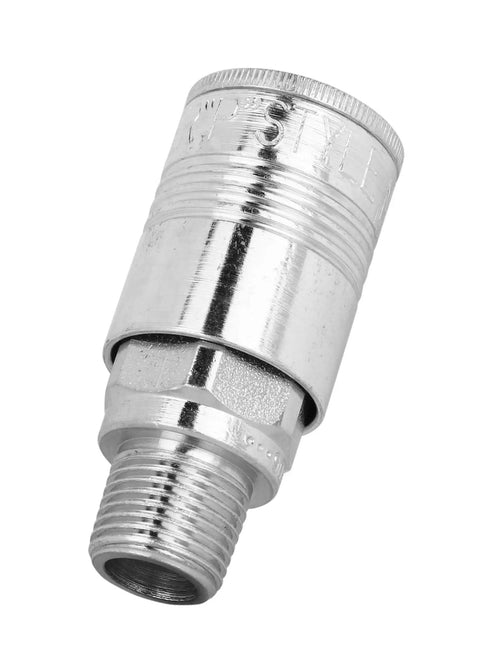 Three Eighths Inch Male Coupler P Style Quick Connect For Pneumatic Air Tools Pro Grade Box Of Five Heavy Duty Air Fittings