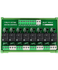 8 Channel SPDT DIN Rail Mount Relay Module 24V DC And AC Plug And Play Interface Board for PLC and Industrial Automation control