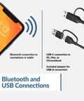 Bluetooth connectivity to smartphone and USB-C cable for USB And Bluetooth Speaker Bar For PC With Monitor Clamp And Speakerphone 5W Power