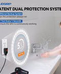 Heavy Hitter Outdoor GfcI Outlet 20 Amp Self Testing Ground Fault Receptacle with timer, water splashing near sink.