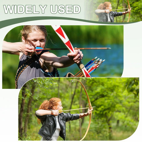 Two archers using Dope Plastic Arrow Nocks Replacement Set 12 Pack For DIY Hunting And Target Shooting Fits Compound And Recurve Bows 6.2mm ID 0.24 Inch Transparent Yellow Hue in outdoor setting
