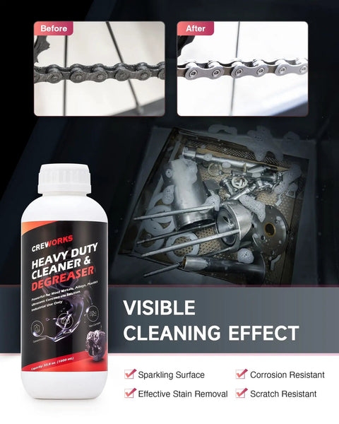 Pro Level Ultrasonic Cleaner Fluid For Carburetors Engines And Auto Parts Dissolves Stubborn Grease Oil And Road Grime Without Any Scrub Hustle Leaves Parts Residue Free 34 Fl Oz before and after cleaning demonstration