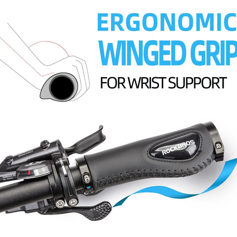 Ergonomic Bike Handle Grips With Palm Rest And Soft Gel Surface Dual Lock On Grips For Mountain MTB XC Electric Scooters Ultra Comfy