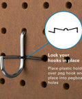 51 Piece Pegboard Hook Set for Garage Organization and Tool Storage, Multi Tool Rack and Pegboard Accessories in Zinc Finish for One Eighth Inch and One Quarter Inch Pegboard
