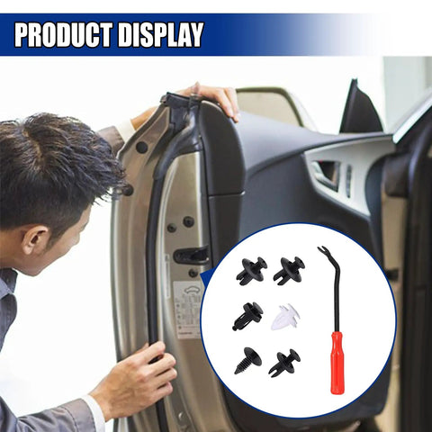 100Pcs Car Bumper Retainer Clips With Fastener Remover Tool Durable Plastic Clip Set for auto body repair