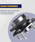 Side view of Wheel Bearing Hub Assembly 513282 2Pcs Front Rear With Encoder ABS For Cadillac CTS 2008 2014 2018 2019 XTS