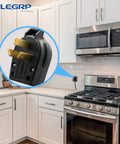 Heavy Duty NEMA 10 30P And NEMA 10 50P Angle Plug in kitchen for electric dryers and ovens, black brass contacts UL listed