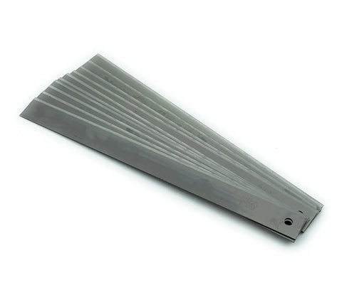 Handheld Floor Scraper Replacement Blades 8 Inch X 10 Inch Pack Of 10 Handy Single Sided For 6 Foot Extendable Scraper Great For Paint Adhesive And Grime Cleanup Sheffield Made displayed in a fanned stack