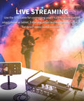 Guitar Multi-Effects Pedal With 55 Amp Models And 151 Effects in use for live streaming with OTG connection to smartphones.