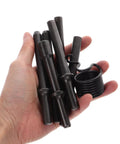 Heavy Duty Pneumatic Air Hammer Rivet Set With Stainless Steel Chisel Bits And Smooth Tool Design For Auto And Industrial Jobs That Get The Work Done Right, black bits in hand