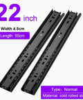 Beefy Drawer Slide Hardware For Cabinets Three Section Wide Ultra Smooth Quiet Operation Rust Resistant Steel Rails With Ball Bearing Guides Heavy Duty Drawer Slides For Heavy Use And Long Lasting Performance, 22in steel drawer slides