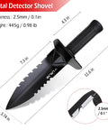 Heavy Duty Serrated Edge Metal Detecting Shovel With Belt Loop Sheath, 11.6 inch Beast Digger with ergonomic handle detail