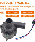 Crackerjack Coolant Pump Assembly For Audi A4 A5 A6 Quattro Allroad And VW Touareg Replaces OE 059121012B showing high quality material and OEM part numbers.
