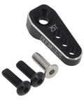 TRX4M Compatible 25T Aluminum Servo Arm Horn For Beefed Up High Torque Micro Servo Upgrade 1 By 18 RC Crawler Not For Stock Servo F 5.0mm 20mm Length M0.2 Thread Durable Aluminum Build Fits RS100 MEX8 MEX12, black aluminum arm with screws
