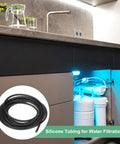 Silicone Tubing 3/32 Inch ID By 5/32 Inch OD High Temp Water And Air Hose under sink for filtration, black, 11 feet