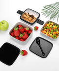 Desert Sand Camel Double Layer Bento Box With Spoon Portable Insulated Lunch Container for work travel and camping