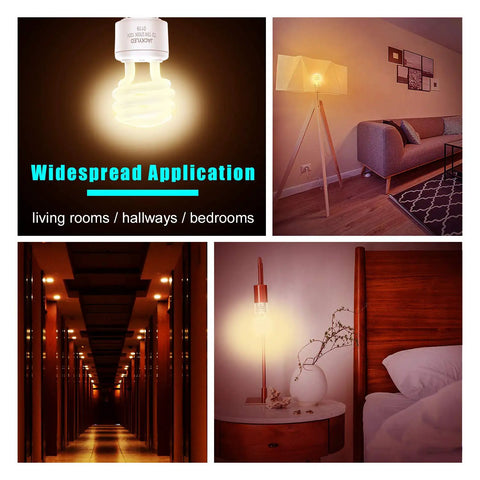 UL Listed 13W GU24 CFL Light Bulbs 2700K Warm White T2 Spiral With GU24 Base 2 Prong Energy Efficient Indoor Lighting 4 Pack in various settings